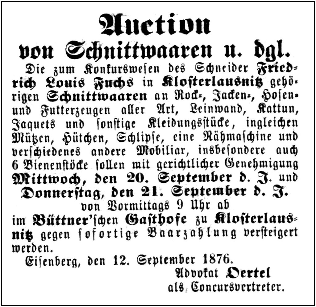 1876-09-12 Kl Konkursversteigerung Fuchs